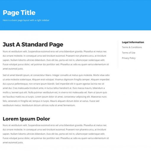 Website Page Basic Sidebar